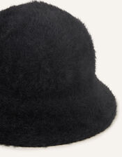 Fluffy Bucket Hat, Black (BLACK), large