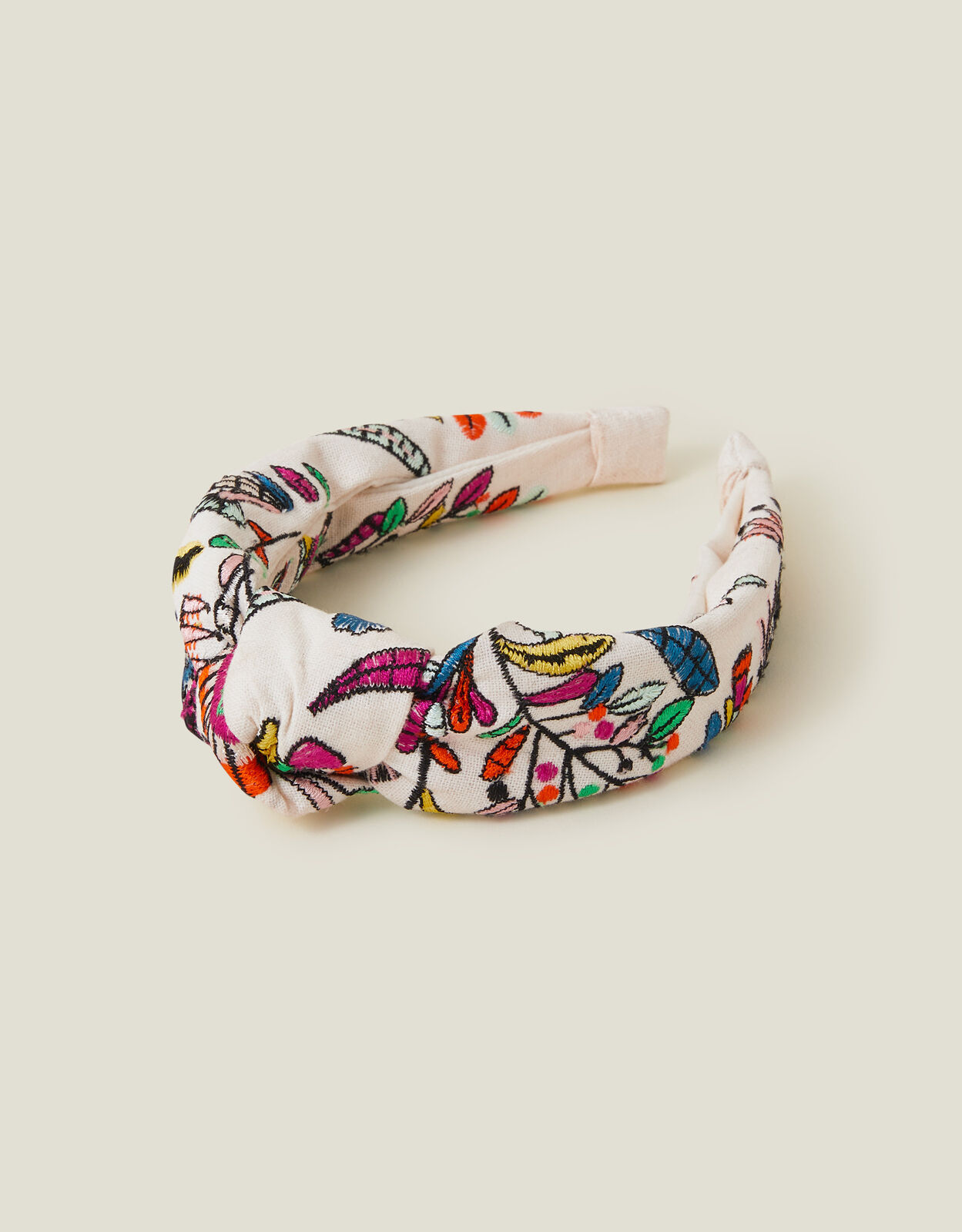 Embroidered Tropical Knot Headband