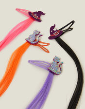 4-Pack Girls Halloween Hair Extension Clips, , large