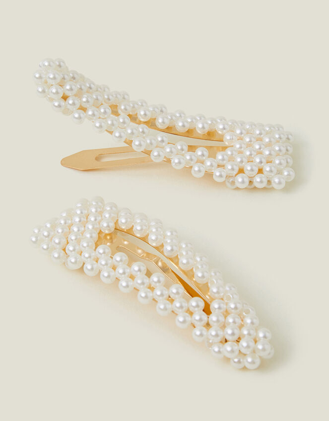 2-Pack Pearl Hair Clips, , large