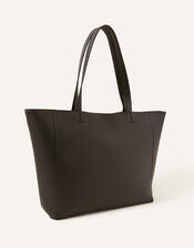 Front Pocket Tote Bag, Black (BLACK), large