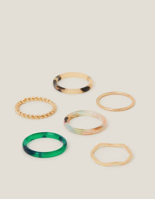 Resin Rings 6 Pack, Multi (DARKS-MULTI), large