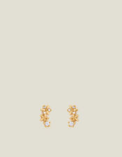 14ct Gold-Plated Flower Climber Earrings, , large