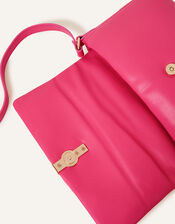 Puffer Cross-Body Bag, Pink (FUCHSIA), large