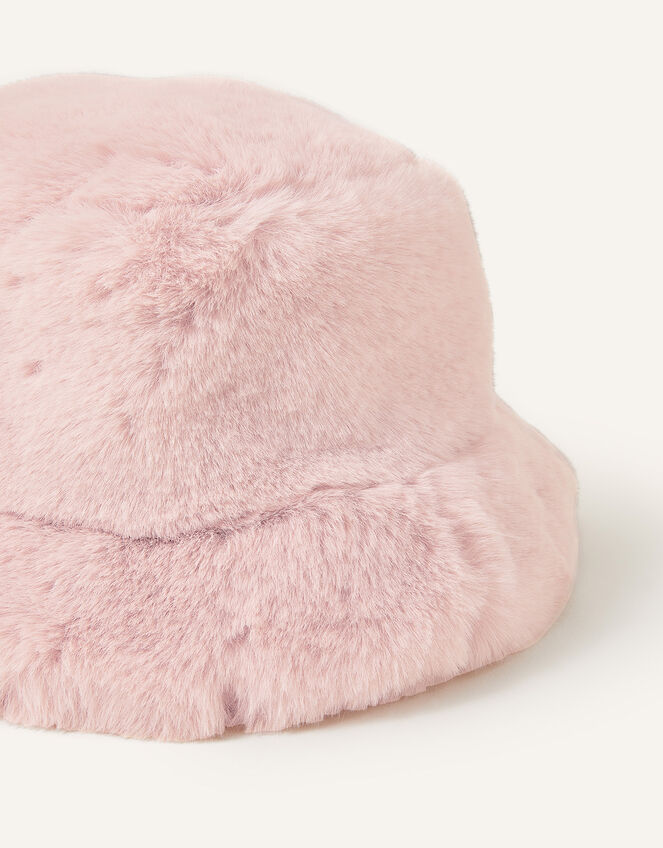 Faux Fur Bucket Hat Pink | Hats | Accessorize UK