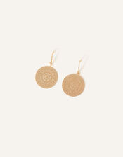 Filigree Short Drop Earrings, Gold (GOLD), large