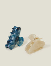 2-Pack Pearly Marbled Resin Claw Clips, , large