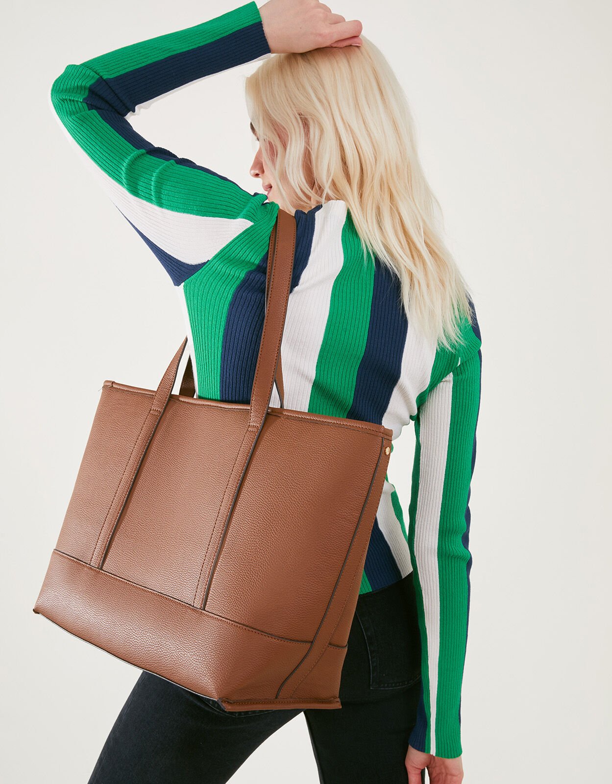 Buy Vintage Genuine Leather Tote Bag Handbag Shopper Purse Shoulder Bag for  Women Office Laptop Bag Brown Large at Amazonin