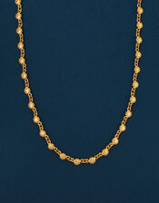 14ct Gold-Plated Flower Link Necklace, , large