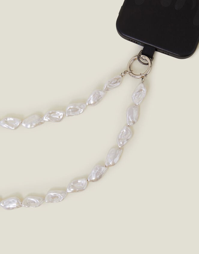 Faux Pearl Bead Phone Strap, , large