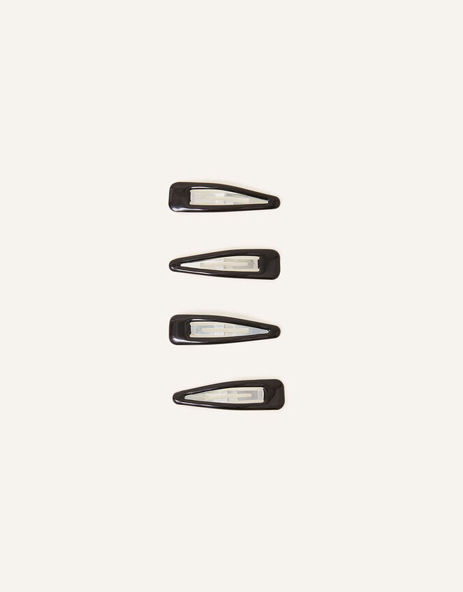 Plain Snap Hair Clips 4 Pack, , large