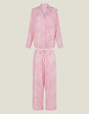 Floral Print Long Pyjamas Set, Pink (PINK), large