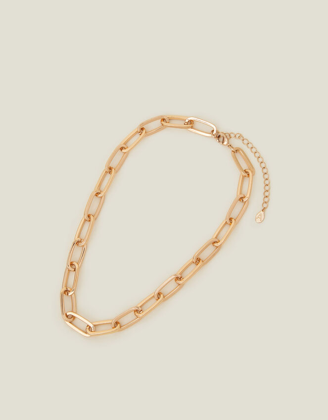 Chain Link Necklace, Gold (GOLD), large