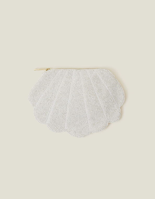 Bridal Scallop Beaded Pouch, , large