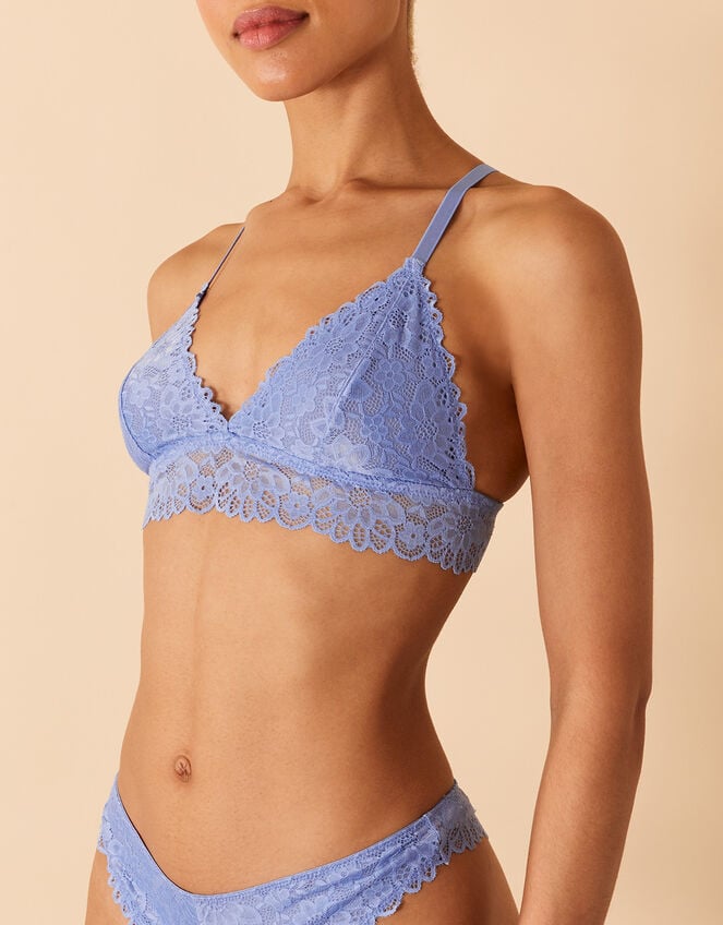 Womens Blue Lace Bralette, Racerback Bra Under $15 – MomMe and More