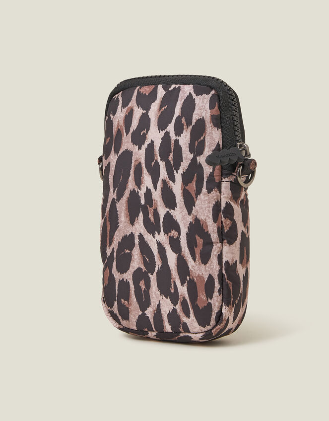 Leopard Print Phone Bag, , large