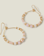 Large Bead Hoop Earrings, , large