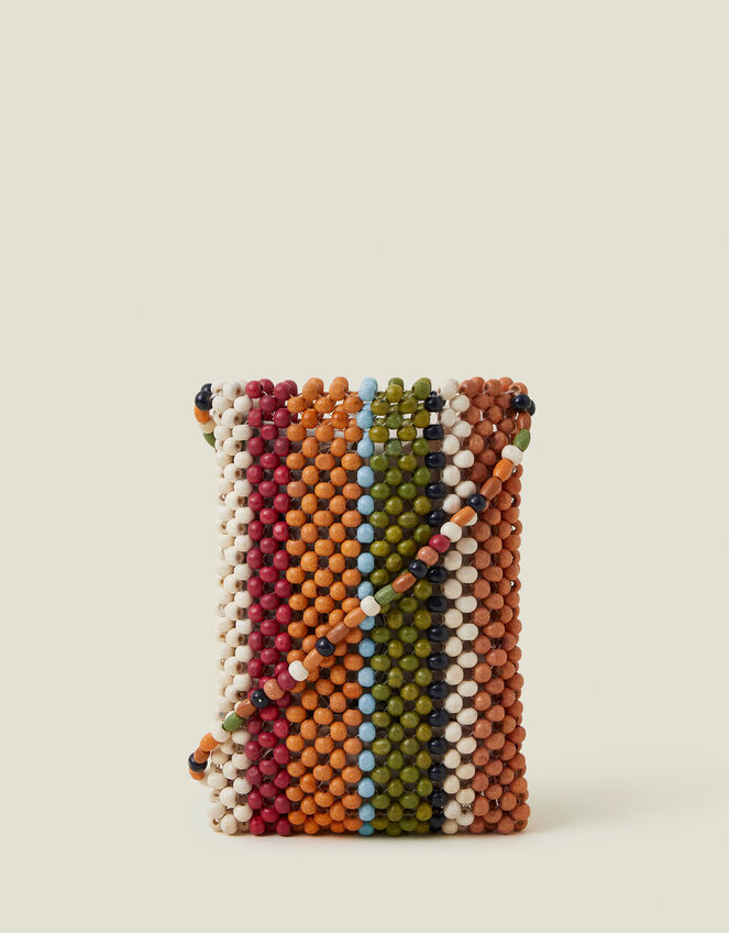 Wooden Beaded Phone Bag, , large