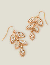 Beaded Leaf Earrings, , large