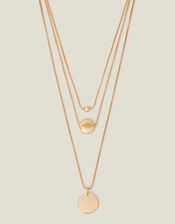 Classic Discs Layered Necklace, , large