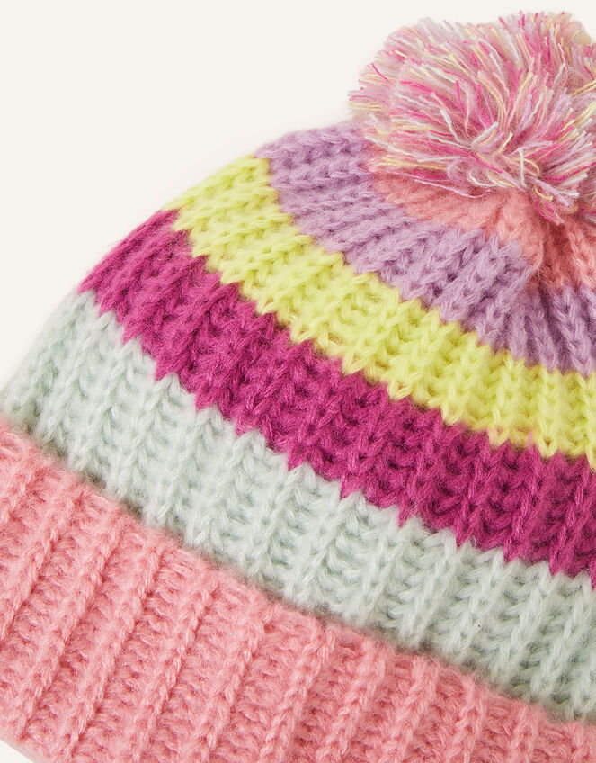 Stripe Knit Beanie, Multi (BRIGHTS-MULTI), large