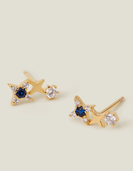 14ct Gold-Plated Star Climber Earrings, , large