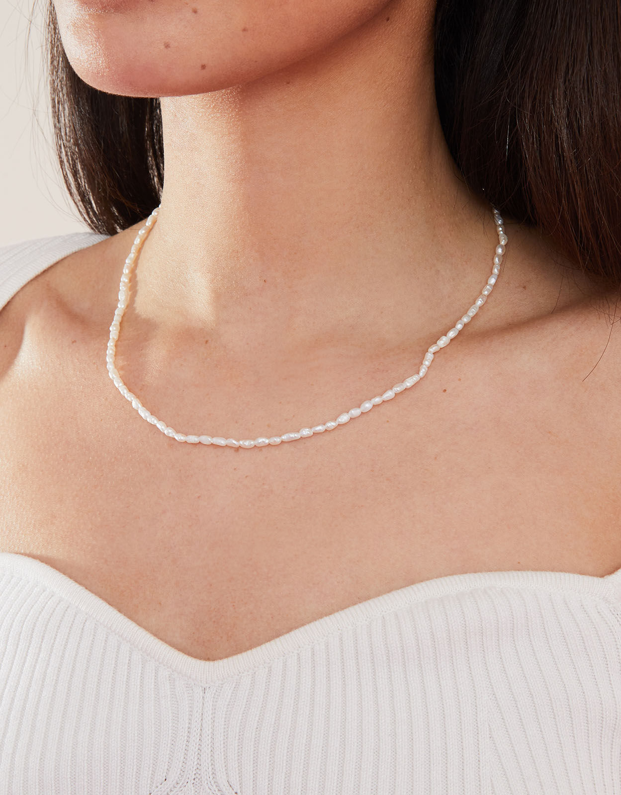 SALT Short Seed Pearl Necklace — SIRENA HOME