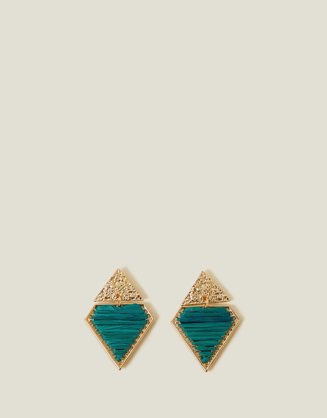 Diamond Drop Thread Earrings, , large