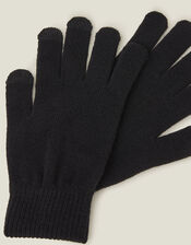 Super-Stretchy Touchscreen Gloves, Black (BLACK), large