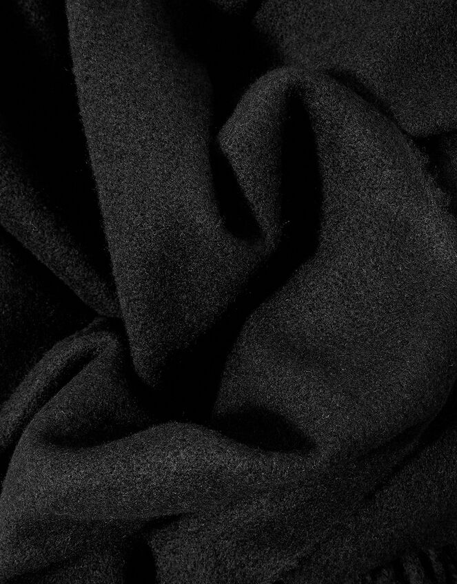 Super-Soft Blanket Scarf Black, , large