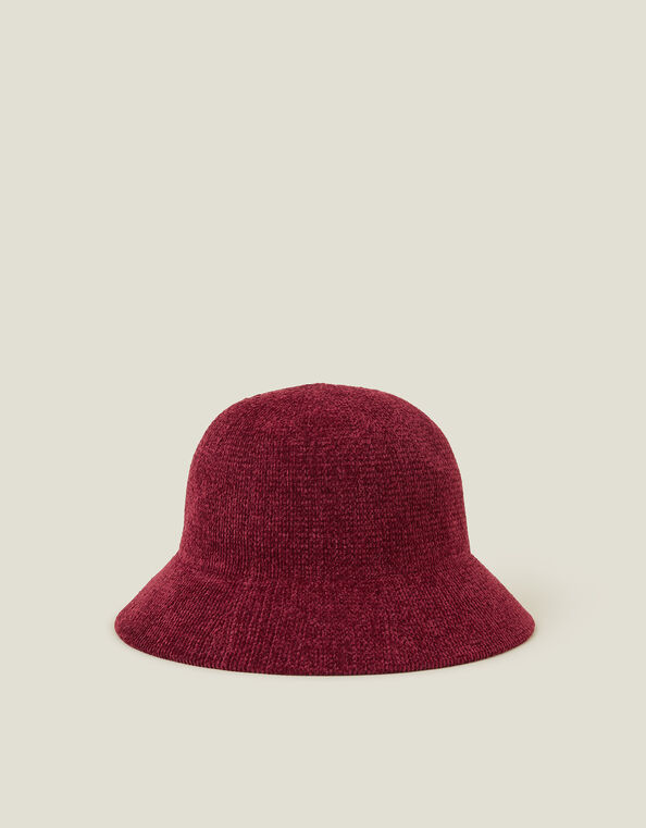 Chenille Bucket Hat, Red (RED), large