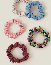 5-Pack Skinny Hair Scrunchies, , large