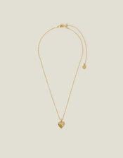 14ct Gold-Plated Ray Heart Pendant Necklace, , large