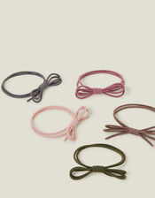 5-Pack Skinny Bow Hair Bands, , large