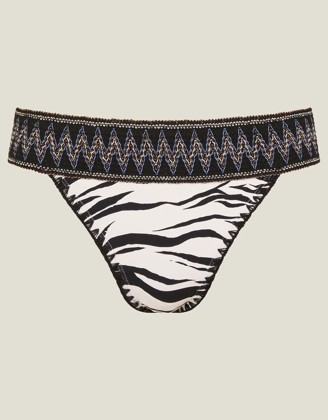 Tiger Print Bikini Bottoms, Ivory (IVORY), large