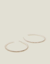Thin Crystal Hoops, , large
