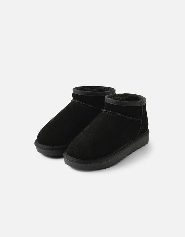 Mini Suede Boots, Black (BLACK), large