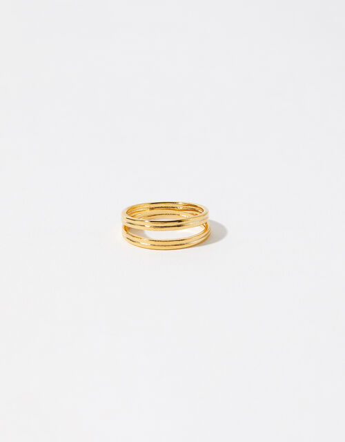 Bekijk het internet broeden Imperialisme Gold-Plated Double Band Ring Gold | Z for Accessorize | Accessorize Global