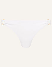 Ring Detail Bikini Briefs, White (WHITE), large