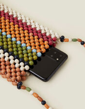 Wooden Beaded Phone Bag, , large