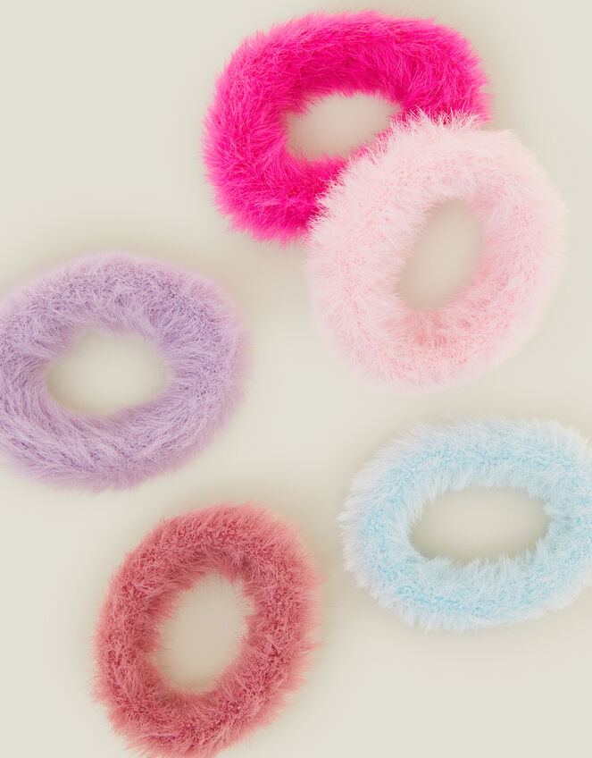 5-Pack Girls Fluffy Hair Bands , , large