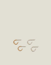 Mini Simple Hoop Earrings Set of Two, , large