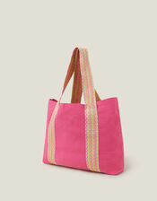 Webbing Shopper Bag, Pink (PALE PINK), large