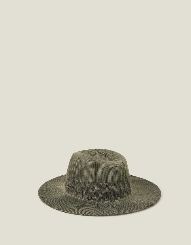 Packable Fedora, Green (KHAKI), large