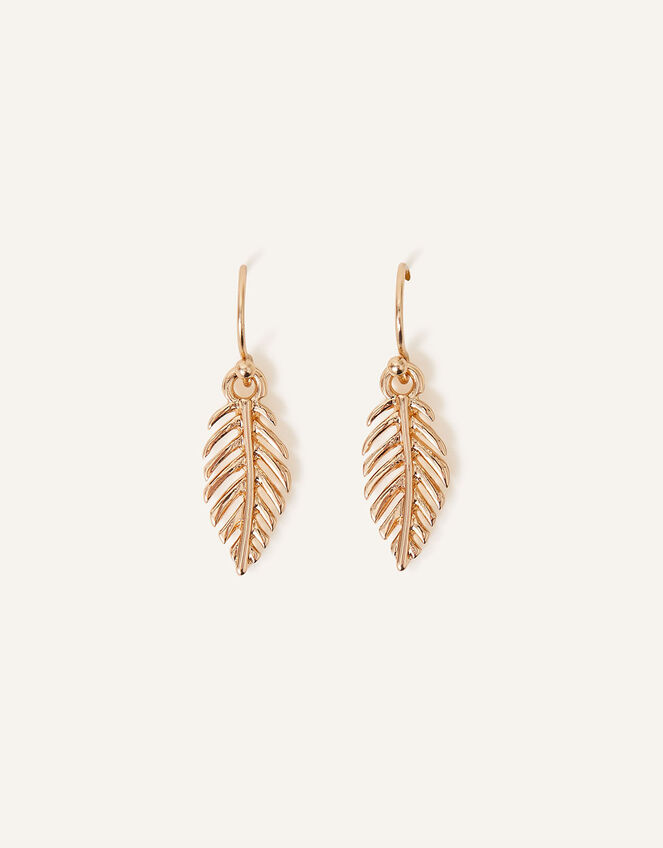 Leaf Short Drop Earrings, , large