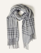 Check Blanket Scarf, , large