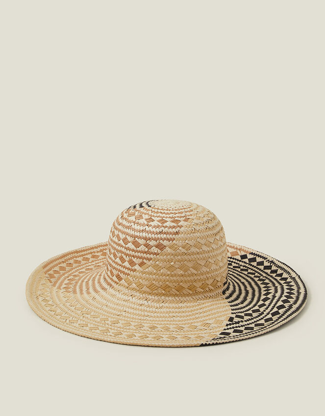 Geometric Weave Floppy Hat, , large