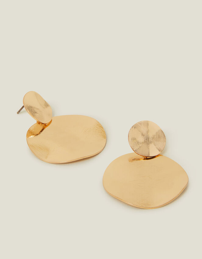 Big Disc Short Drop Earrings, , large