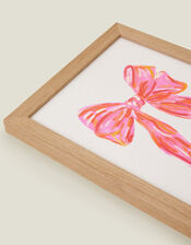 Pink Giraffe Bow Framed A4 Art Print, , large