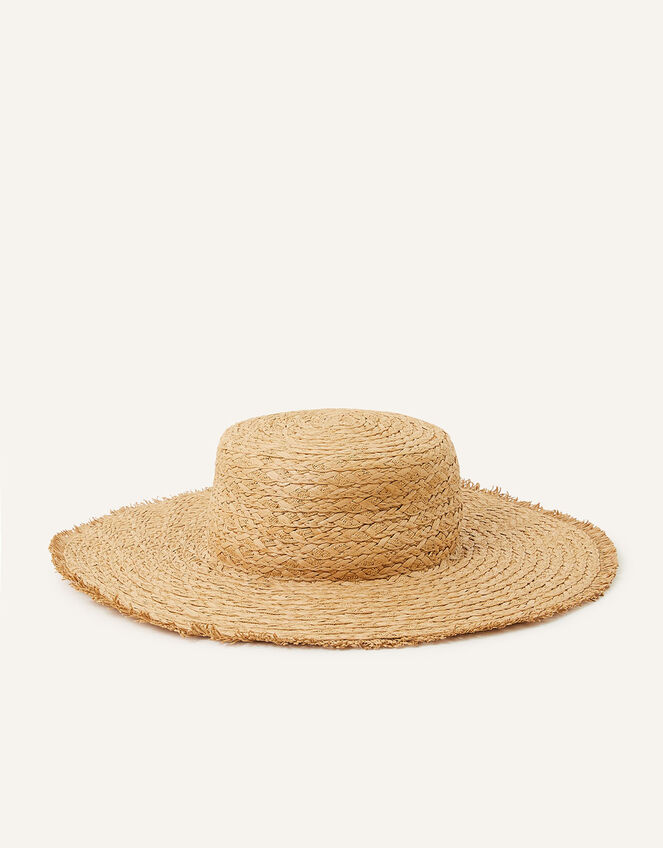 Raw Edge Boater Hat | Hats | Accessorize UK